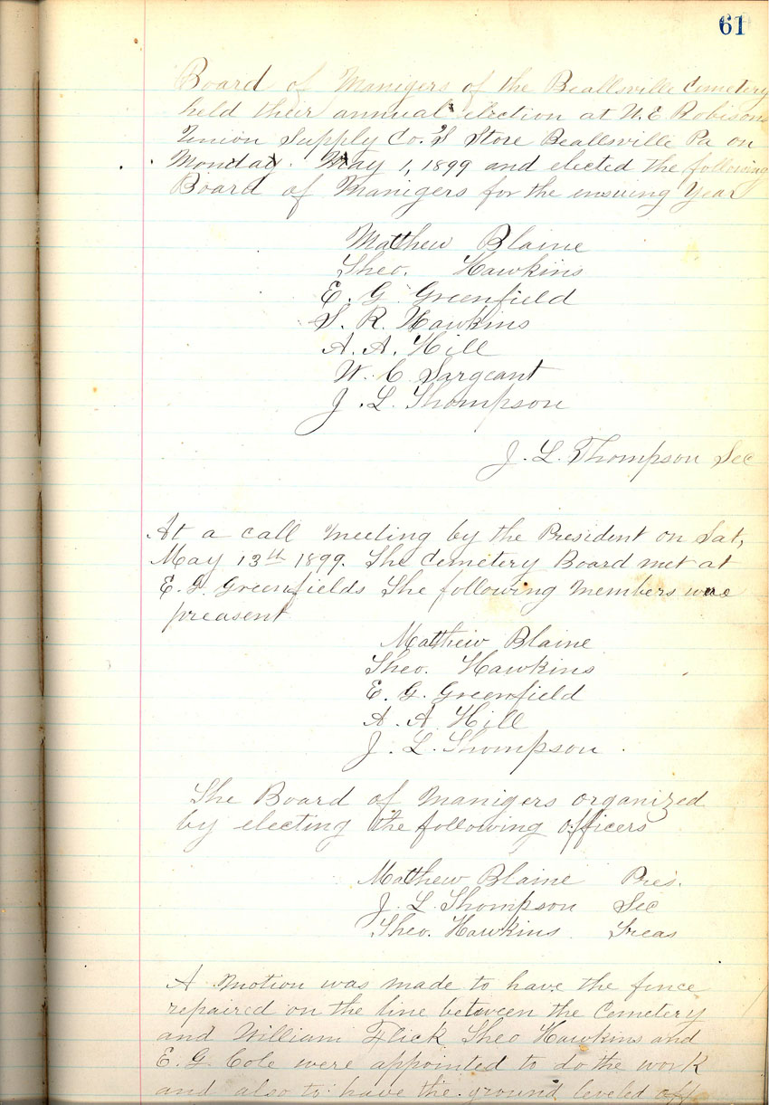 minute book